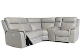 Havana Grey Leather Modular Electric Recliner Corner Sofa