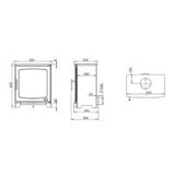 Hazelwood 6.5 kw Double Side Wood Burning  (Eco) -  - 105-124222