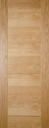 Light oak internal door with horizontal wood grain panels