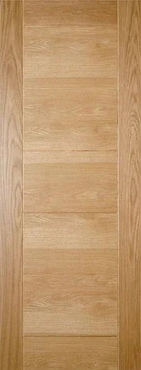 Light oak internal door with horizontal wood grain panels