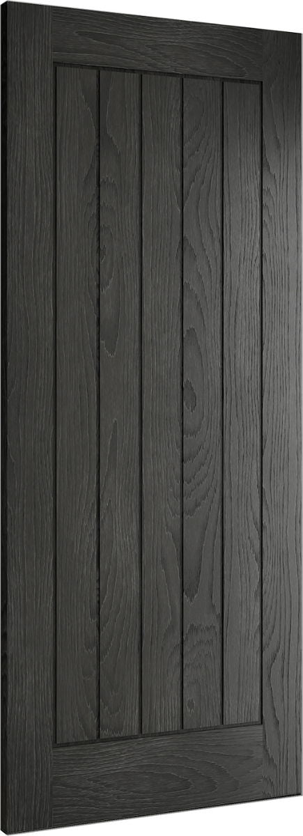 High Performance Oak Door - HP22 Brushed Black Oak - Non-Metallic Finish