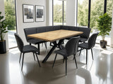 Stylish 1.6m Oak Veneer Dining Table for Modern Homes