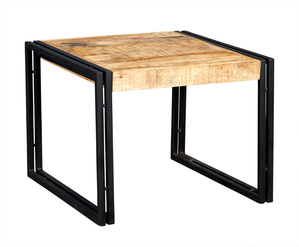 Cosmo Industrial Small Coffee Table made from reclaimed metal and wood