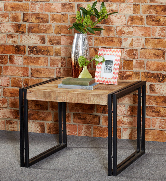 Cosmo Industrial Small Coffee Table made from reclaimed metal and wood