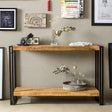 Cosmo Industrial Console Table made from reclaimed wood and metal