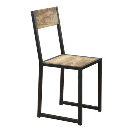 Cosmo Industrial Metal & Wood Dining Chair (Sold in Pairs) - View 2