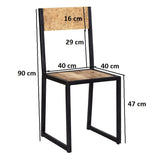 Cosmo Industrial Dining Chair made of reclaimed wood and metal