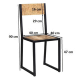 Cosmo Industrial Metal & Wood Dining Chair (Sold in Pairs)