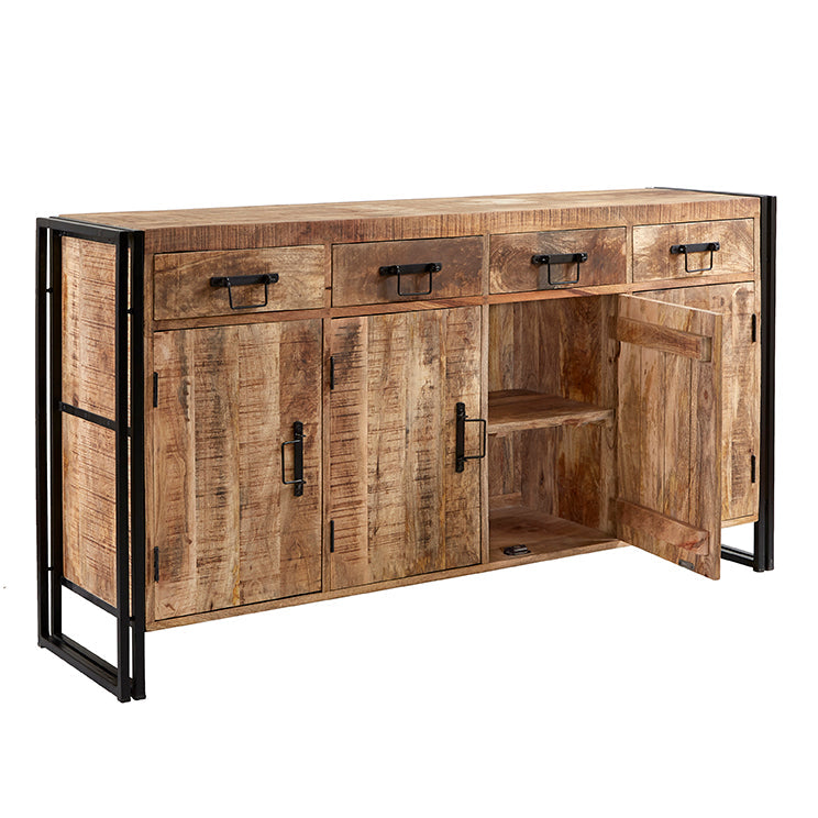 Cosmo Industrial Extra Large Sideboard made from reclaimed wood and metal