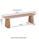 Indus Solid Wood Dining Bench - View 5