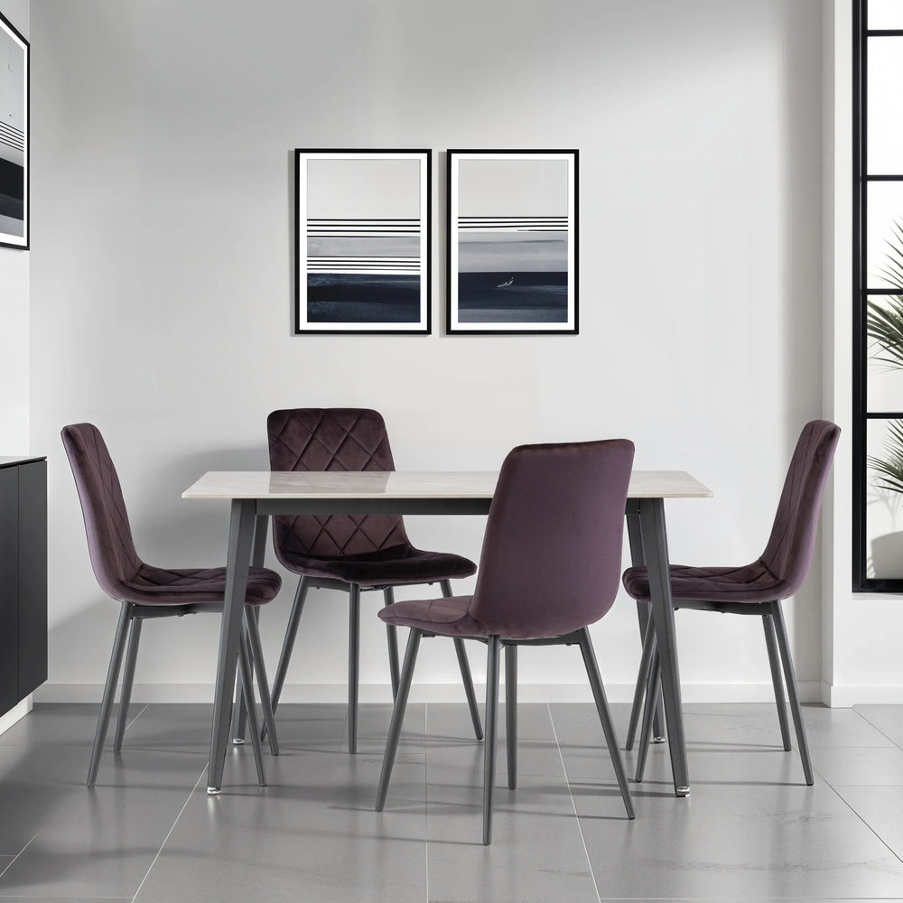 1.3m Grey Dining Table - Stylish and Modern Furniture Piece