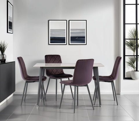 1.3m Grey Dining Table - Stylish and Modern Furniture Piece