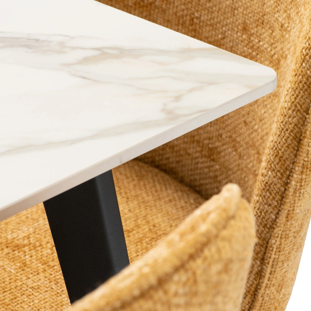 Elegant 1.3m Gold Dining Table for Stylish Home Interiors