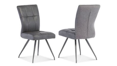 Stylish Grey Dining Chair with PU Fabric and Contemporary Design