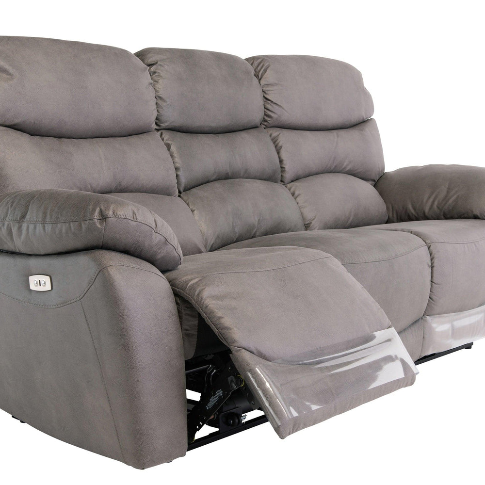 Grey Electric Recliner 3-Seater Sofa for Ultimate Comfort