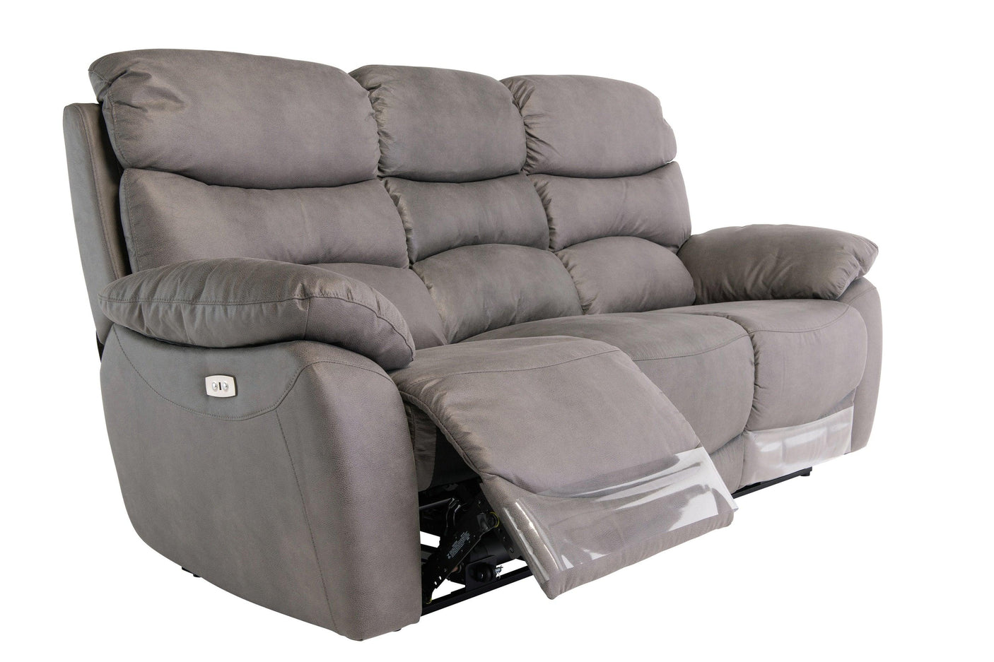 Grey Electric Recliner 3-Seater Sofa for Ultimate Comfort