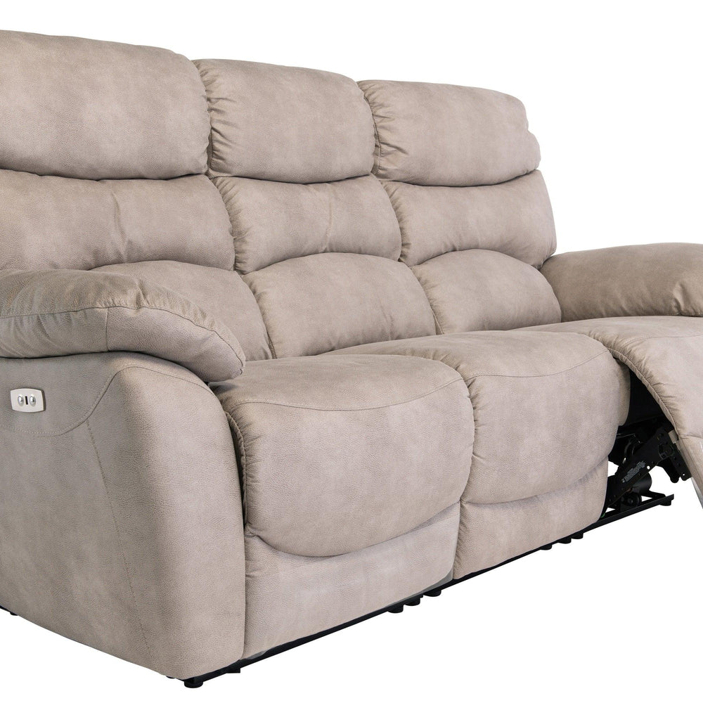Natural 3-Seater Electric Recliner Sofa for Ultimate Comfort