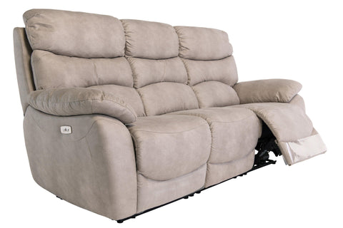Natural 3-Seater Electric Recliner Sofa for Ultimate Comfort