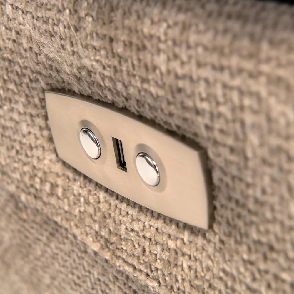 Layla Chanel Fabric Recliner Corner Sofa with USB