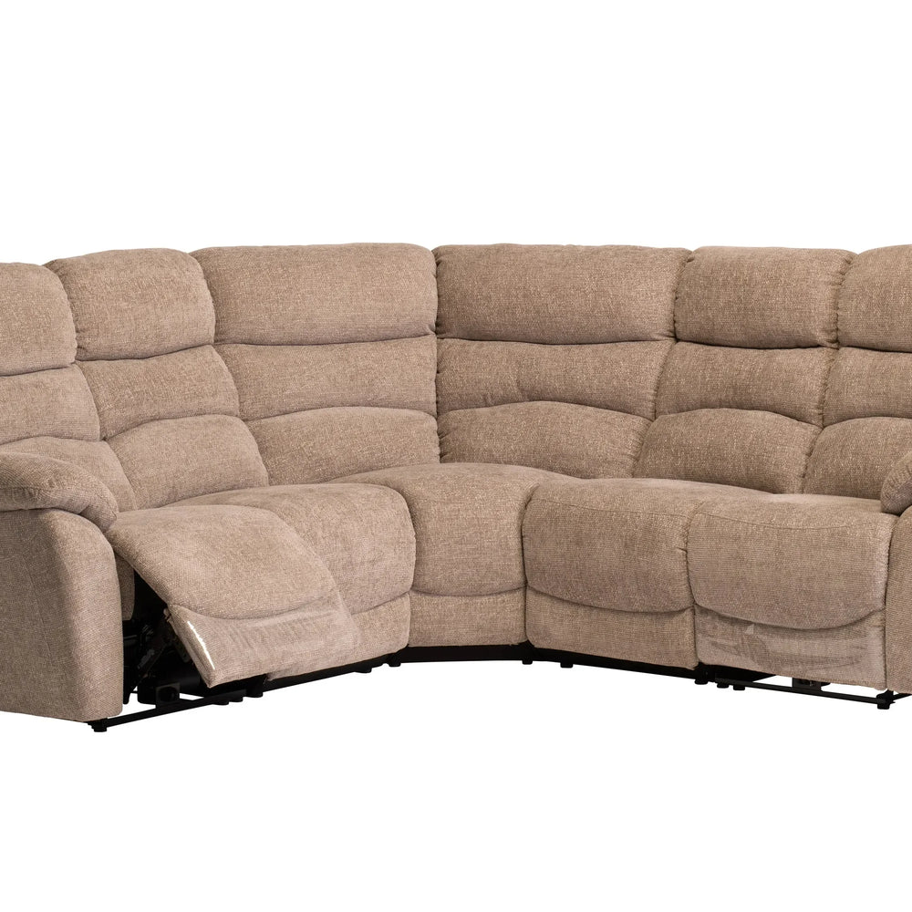 Layla Chanel Fabric Recliner Corner Sofa with USB