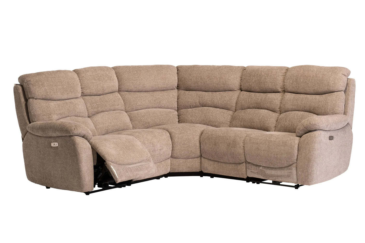 Layla Chanel Fabric Recliner Corner Sofa with USB