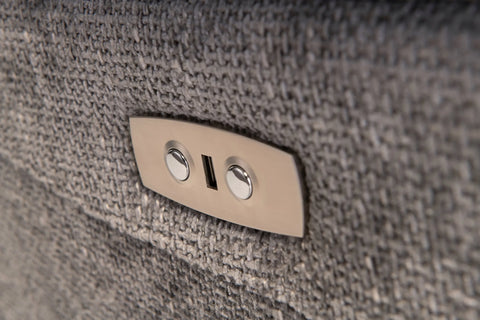 Layla Chanel Fabric Recliner Corner Sofa with USB