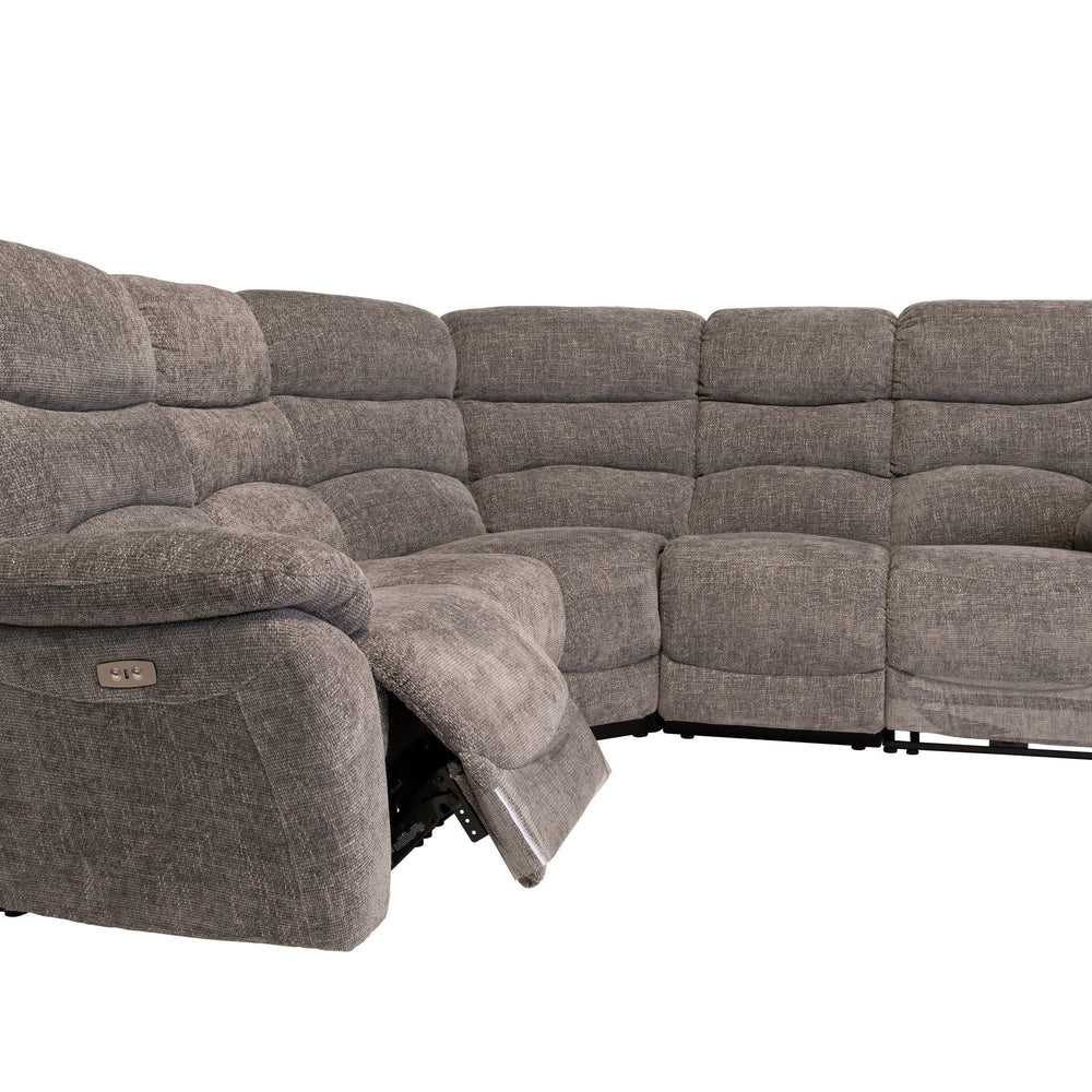 Layla Chanel Fabric Recliner Corner Sofa with USB
