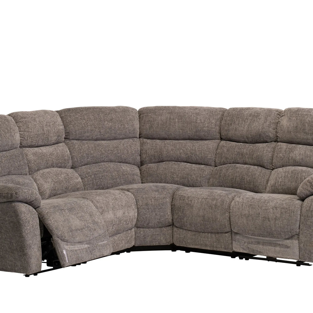 Layla Chanel Fabric Recliner Corner Sofa with USB