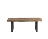 Baltic Live Edge Coffee Table made from solid acacia wood with metal sled legs
