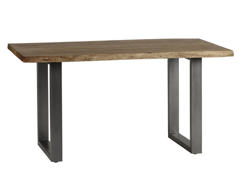 Baltic live edge dining table made of solid acacia wood with metal legs