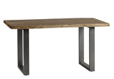 Baltic live edge dining table made of solid acacia wood with metal legs