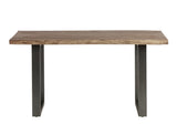 Baltic live edge dining table made of solid acacia wood with metal legs