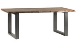 Baltic live edge dining table made of solid acacia wood with a metal frame