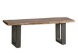 Baltic Live Edge Medium Bench made from solid acacia wood with a metal sled frame