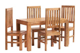 Toko Light Mango 4 FT Dining Set with wooden chairs, handcrafted design