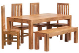 Toko Light Mango Large Dining Table made from solid mango wood
