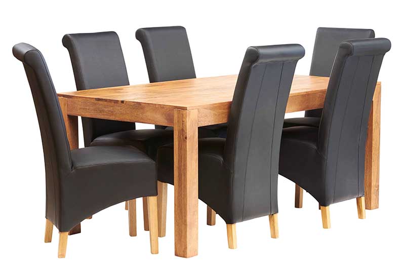 Toko Light Mango Large Dining Table made from solid mango wood