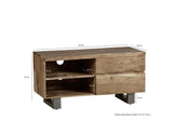 Baltic Live Edge 2 Drawer Small TV Stand in Acacia Wood