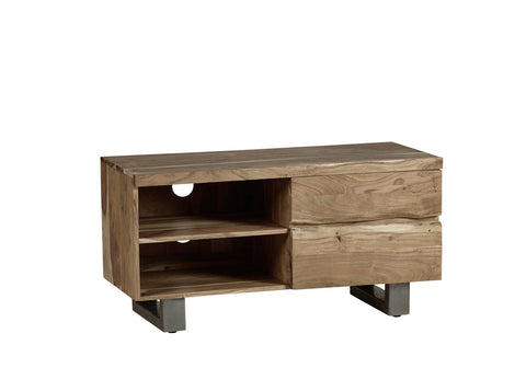 Baltic Live Edge 2 Drawer Small TV Stand in Acacia Wood