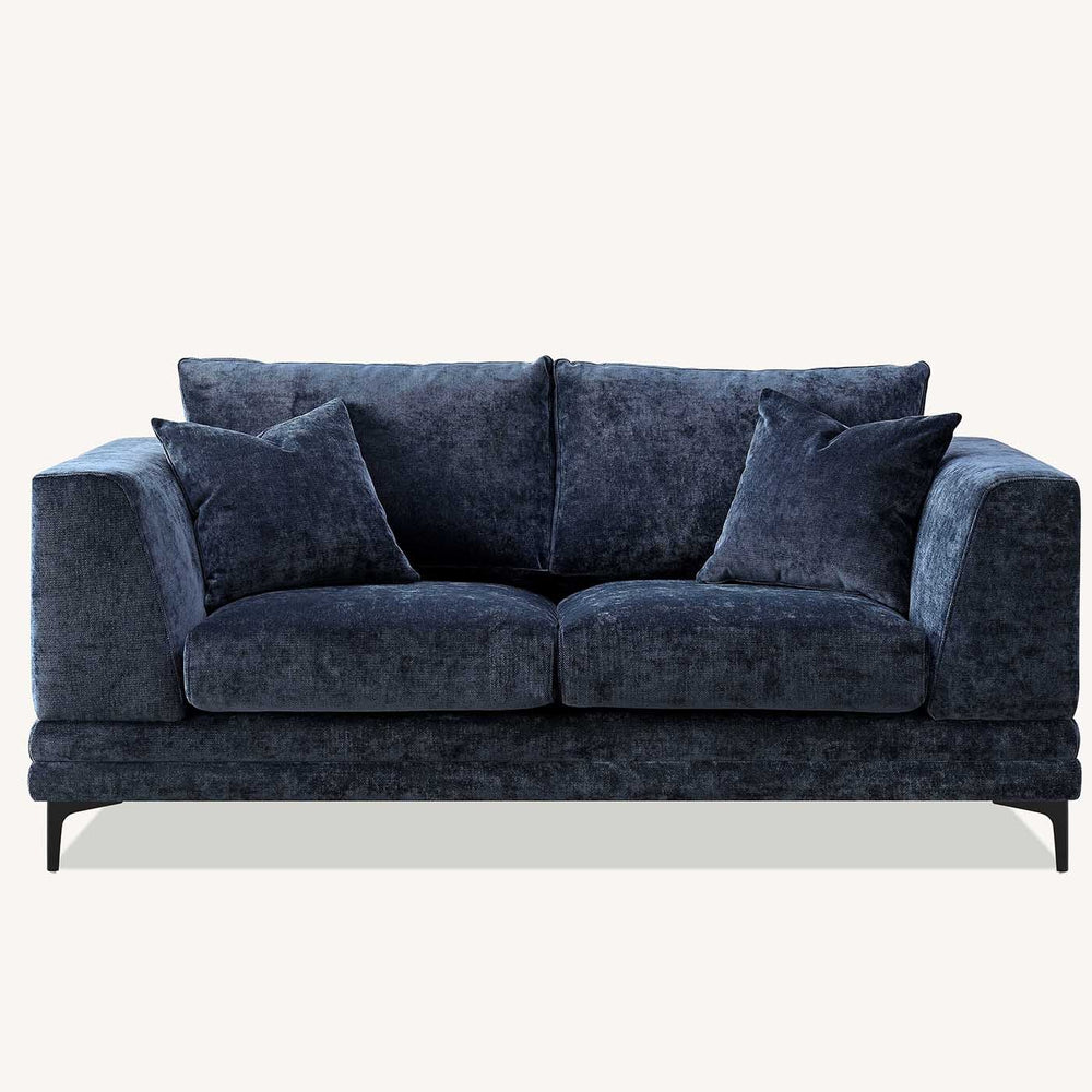 Aluxo Lenox Sofa Range in Aegean Blue Velvet