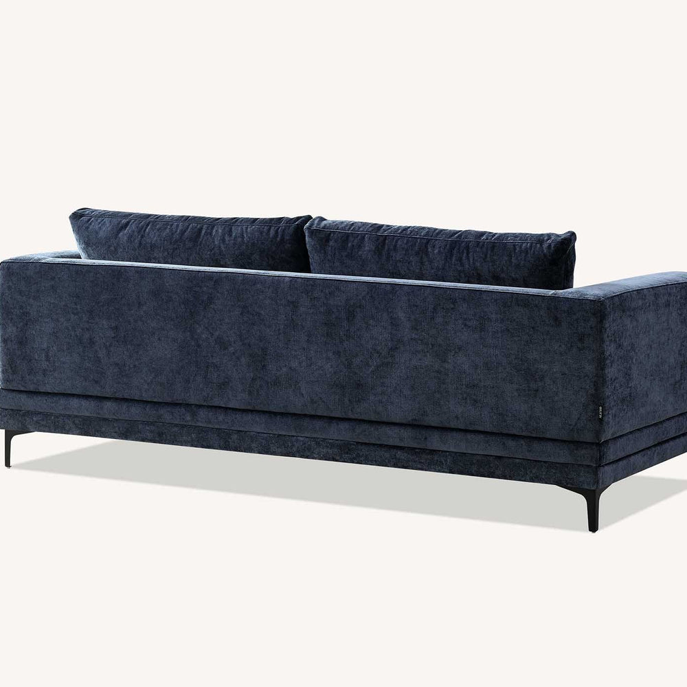 Aluxo Lenox Sofa Range in Aegean Blue Velvet