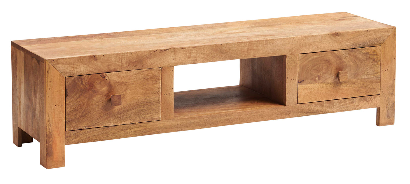 Toko Light Mango Wide Screen TV Unit made from solid hardwood
