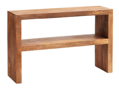 Toko Light Mango Console Table crafted from solid mango wood with a matt finish