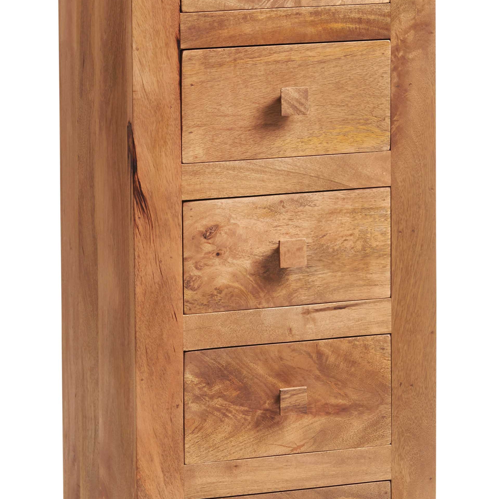 Toko Light Mango 5 Drawer Chest made from solid mango hardwood