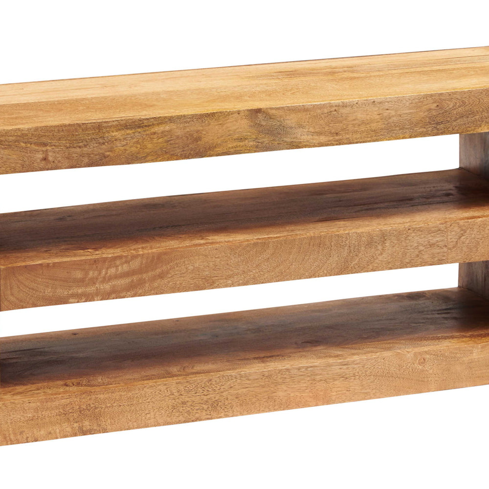 Toko Light Mango Open Media Unit made from solid mango wood