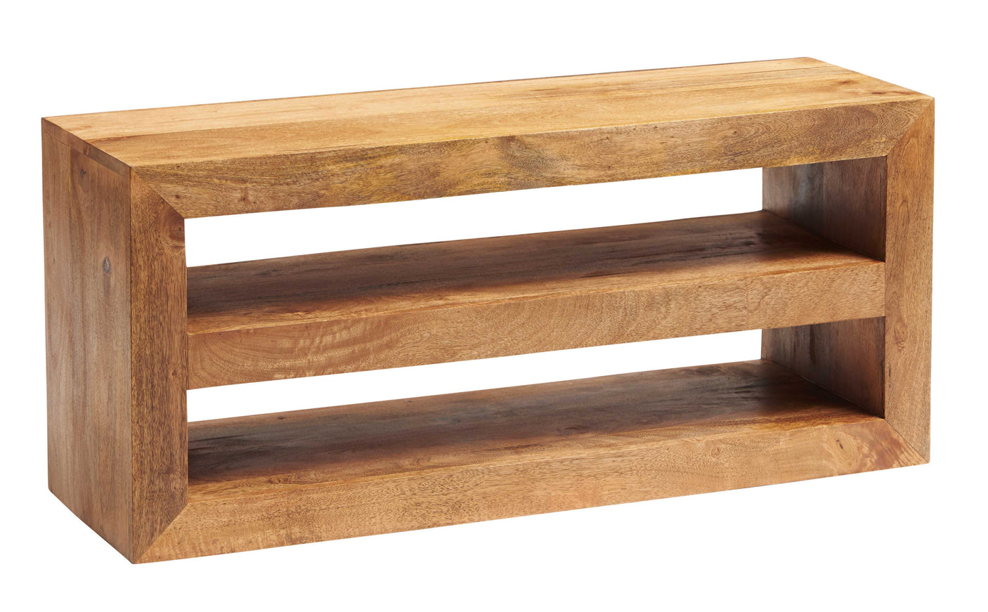 Toko Light Mango Open Media Unit made from solid mango wood