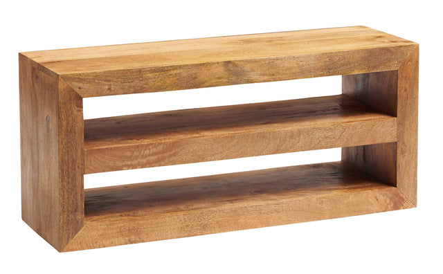 Toko Light Mango Open Media Unit made from solid mango wood