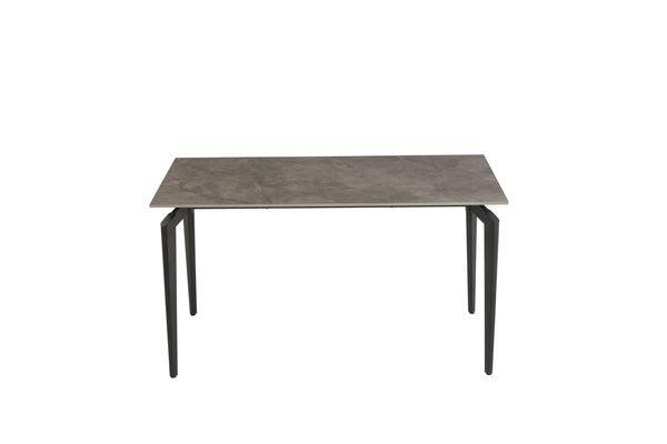 1.4m Marble Grey Dining Table with Black Legs - Stylish Modern Design