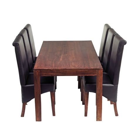 Toko Dark Mango Large Dining Table 180cm, solid hardwood design