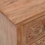 Artwork Mango Wood Bedside Table With Storage - View 5
